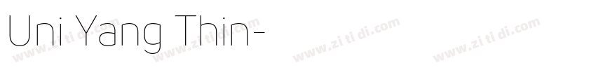 Uni Yang Thin字体转换